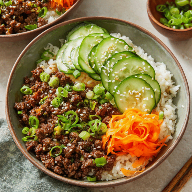 Easy Bibimbap with Ground Beef – A Quick Take on a Korean Classic ...